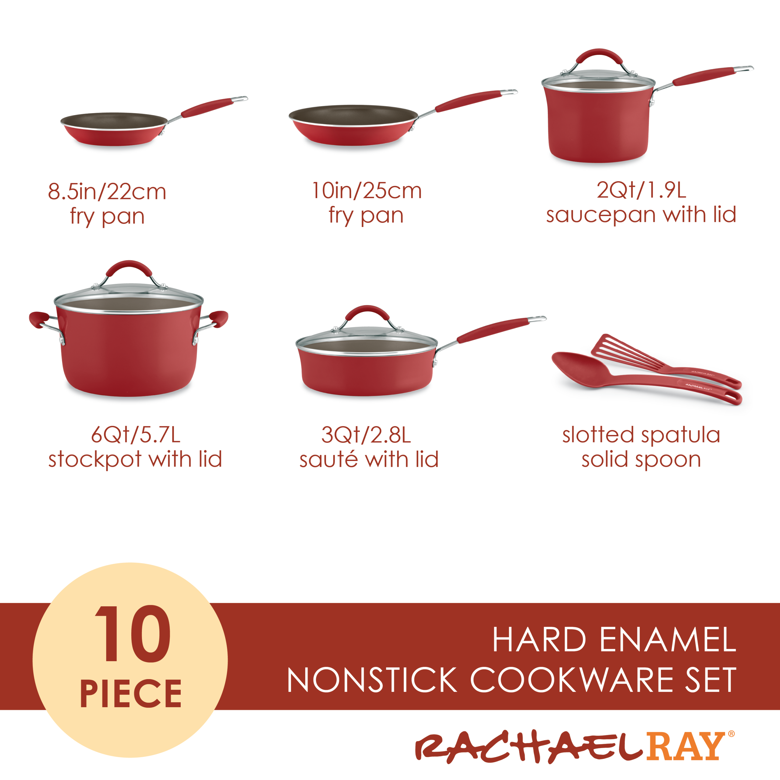 10-Piece Cucina Nonstick Cookware Set - Image 29