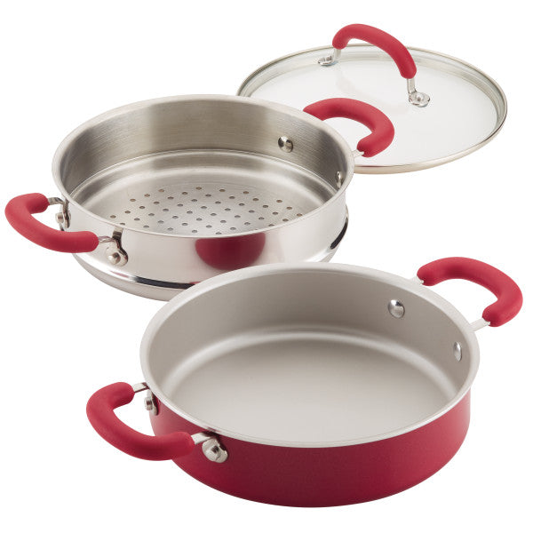3-Quart Create Delicious Nonstick Induction Steamer Set - Image 2