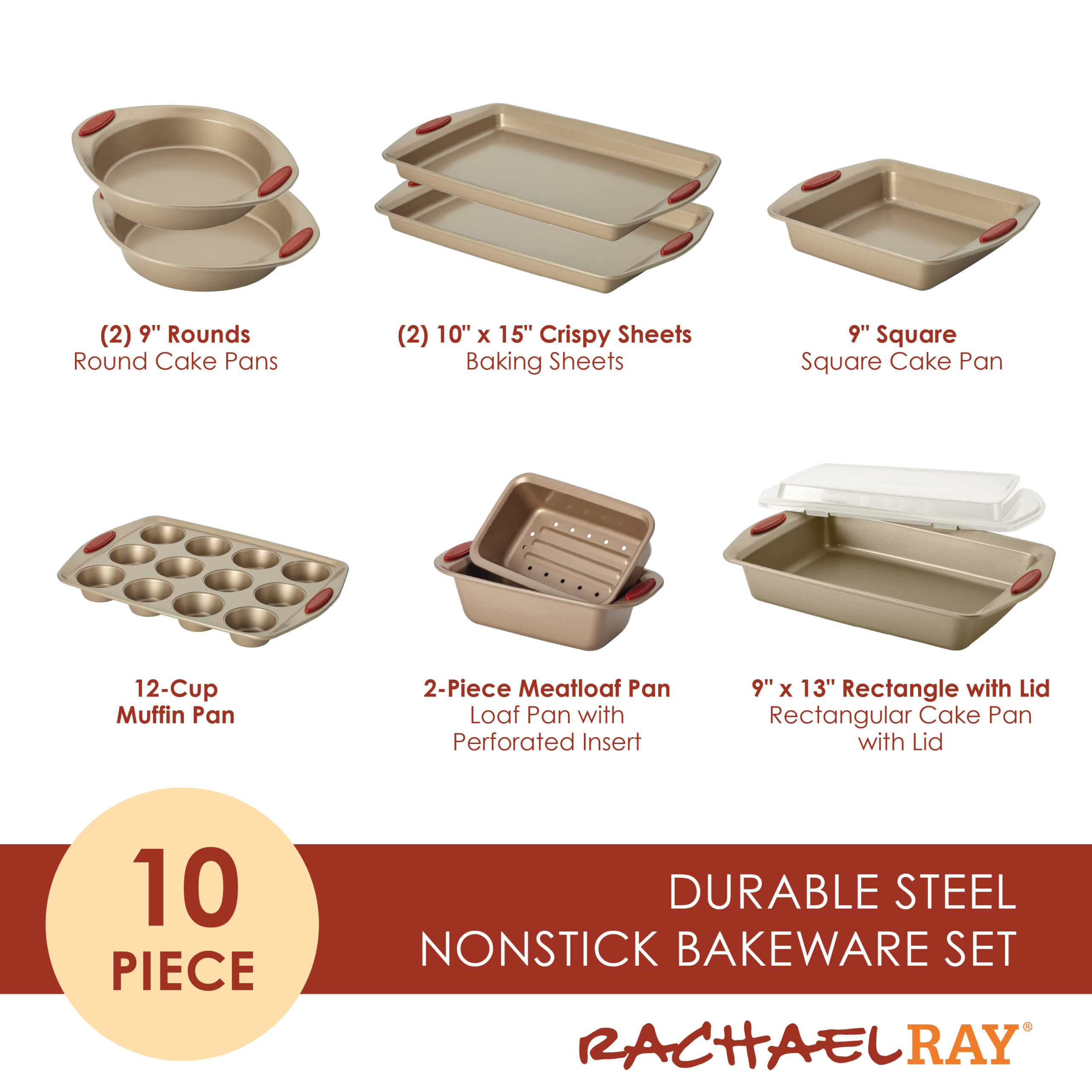 10-Piece Nonstick Bakeware Set - Image 7