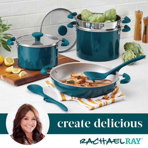 8-Piece Create Delicious Stacking Nonstick Induction Cookware Set - Image 7