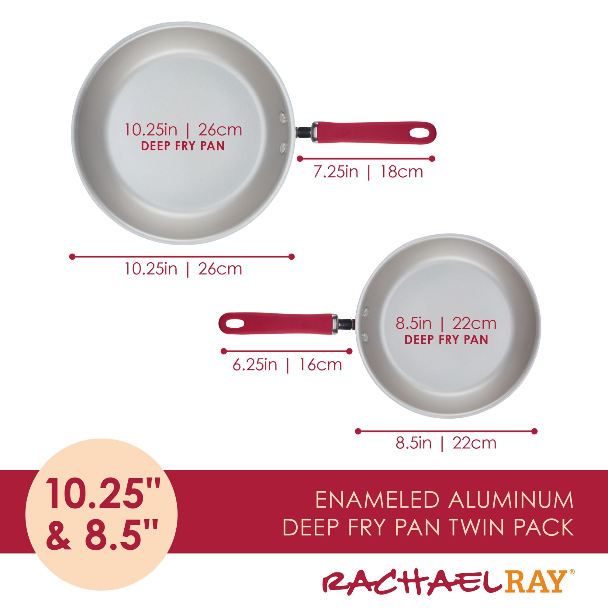 2-Piece Create Delicious Nonstick Induction Frying Pan Set - Image 3