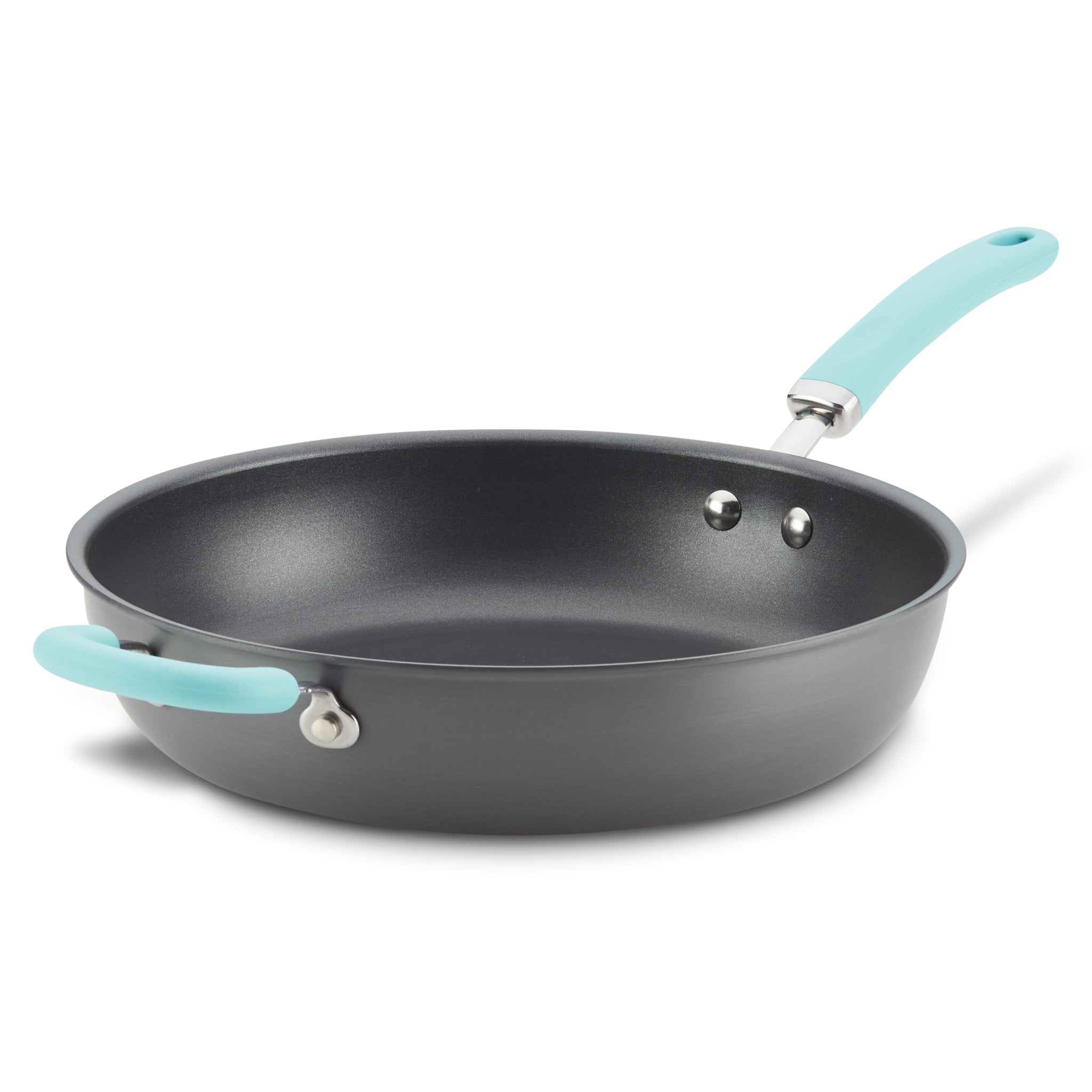 12.5-Inch Create Delicious Anodized Nonstick Induction Deep Frying Pan with Helper Handle - Image 16