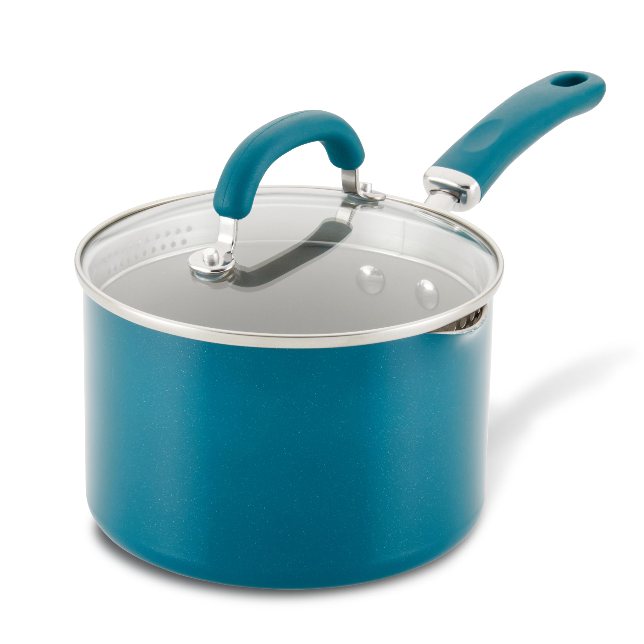 3-Quart Create Delicious Nonstick Induction Straining Saucepan - Image 2