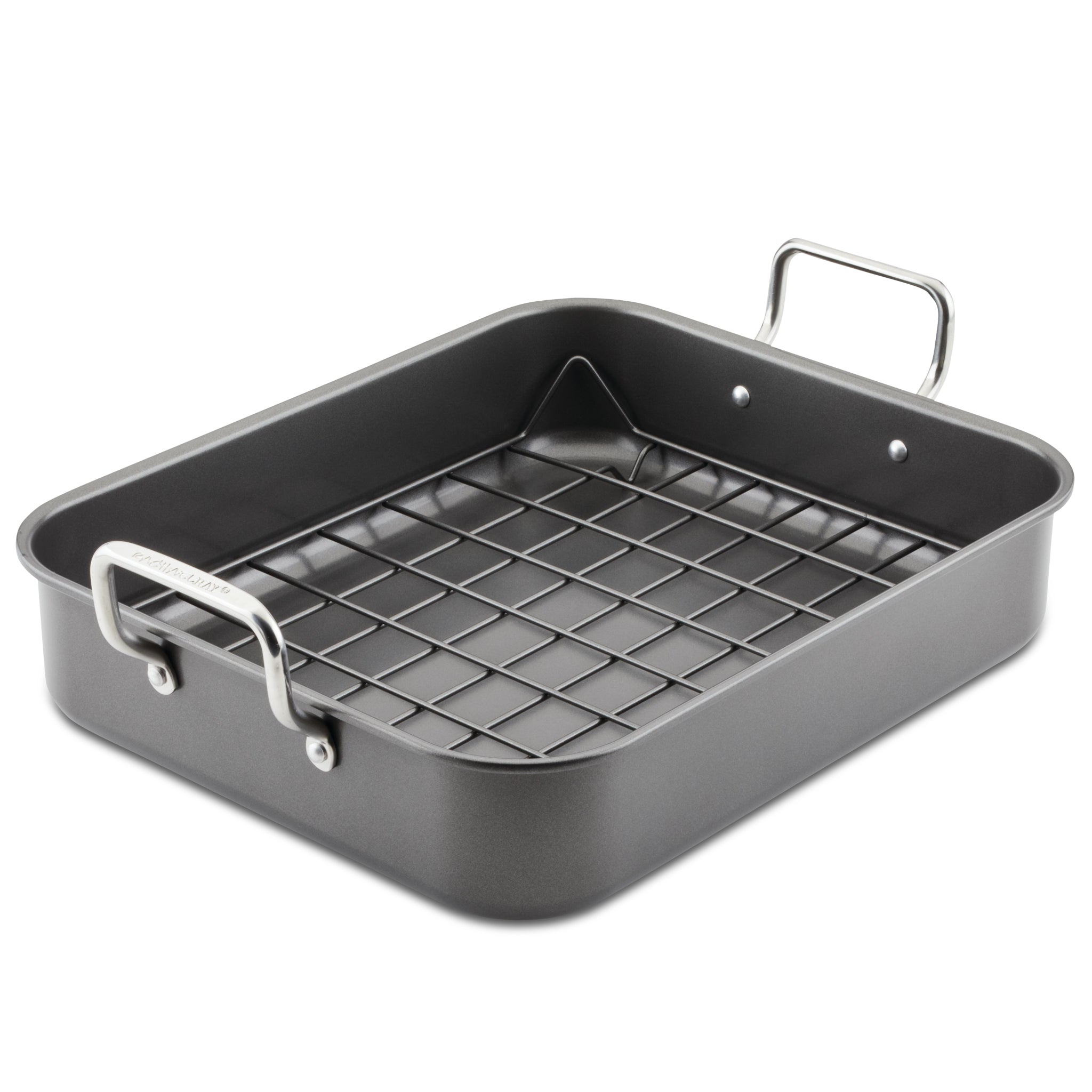 16.5-Inch x 13.5-Inch Nonstick Steel Roaster with Reversible Rack