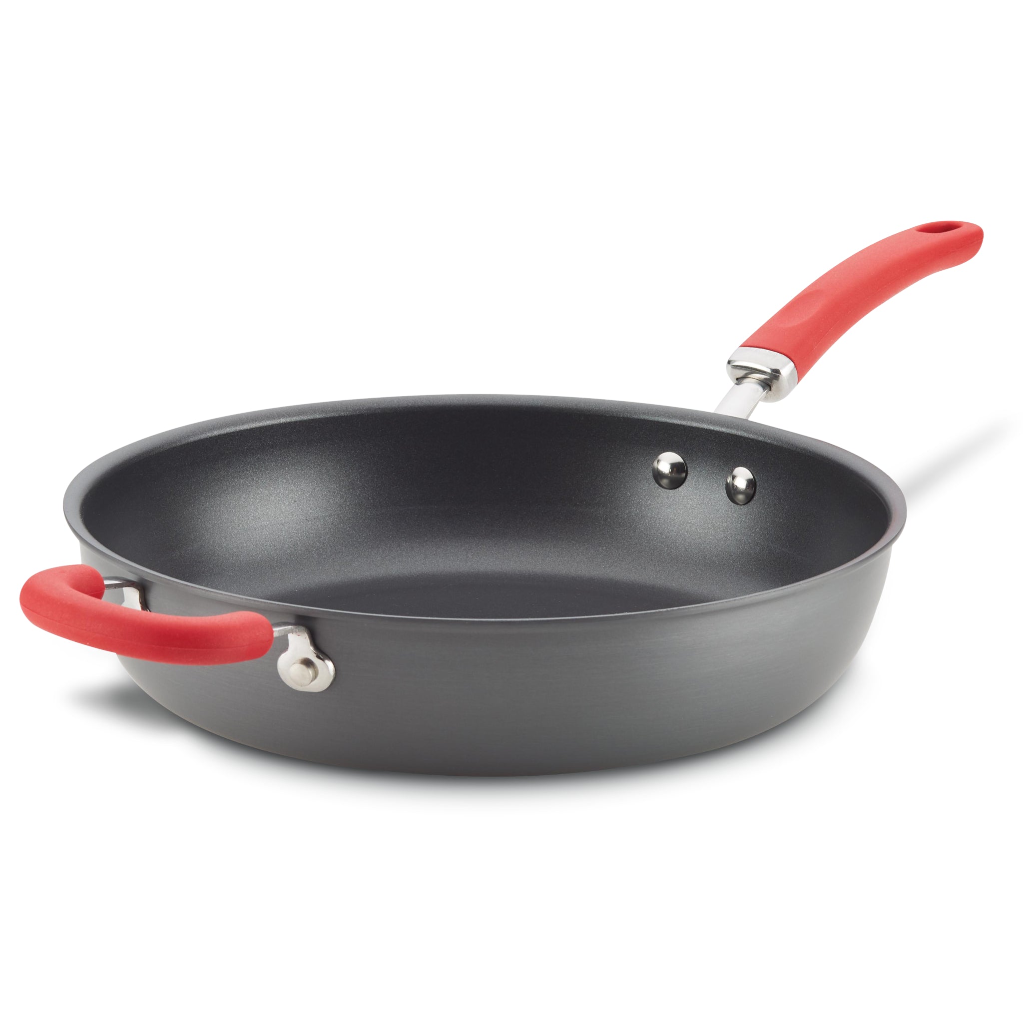 12.5-Inch Create Delicious Anodized Nonstick Induction Deep Frying Pan with Helper Handle - Image 15