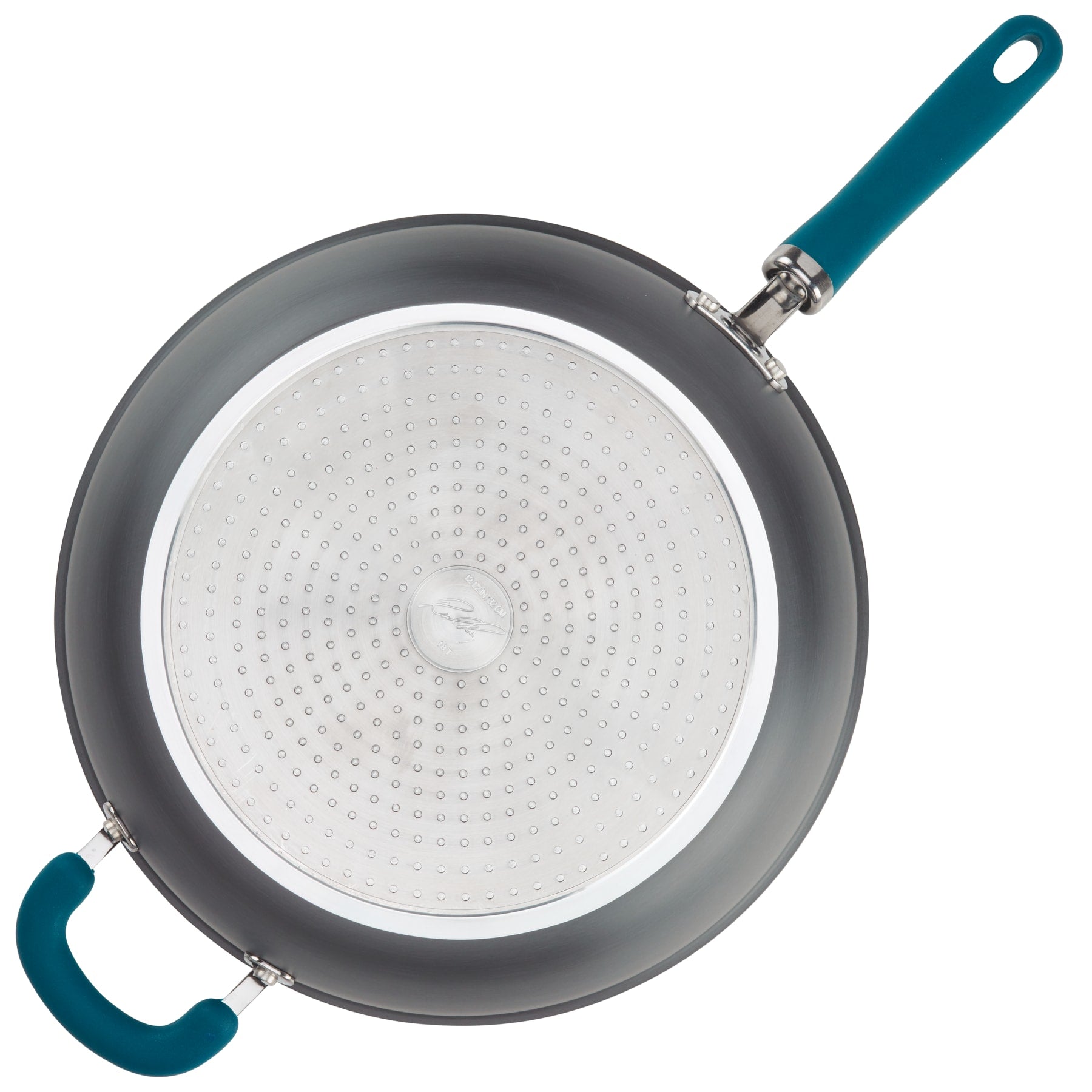 12.5-Inch Create Delicious Anodized Nonstick Induction Deep Frying Pan with Helper Handle - Image 6