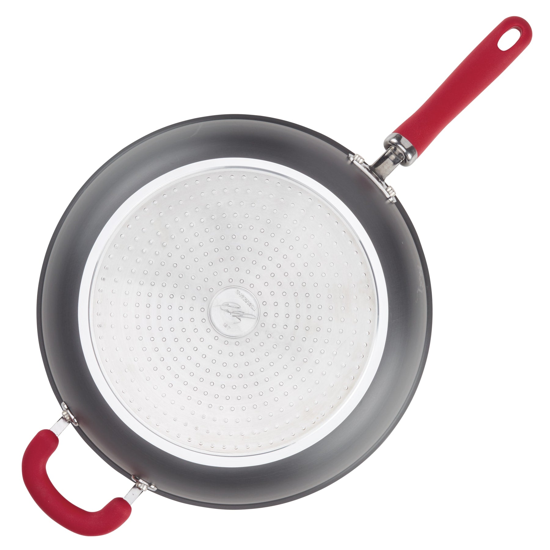 12.5-Inch Create Delicious Anodized Nonstick Induction Deep Frying Pan with Helper Handle - Image 7