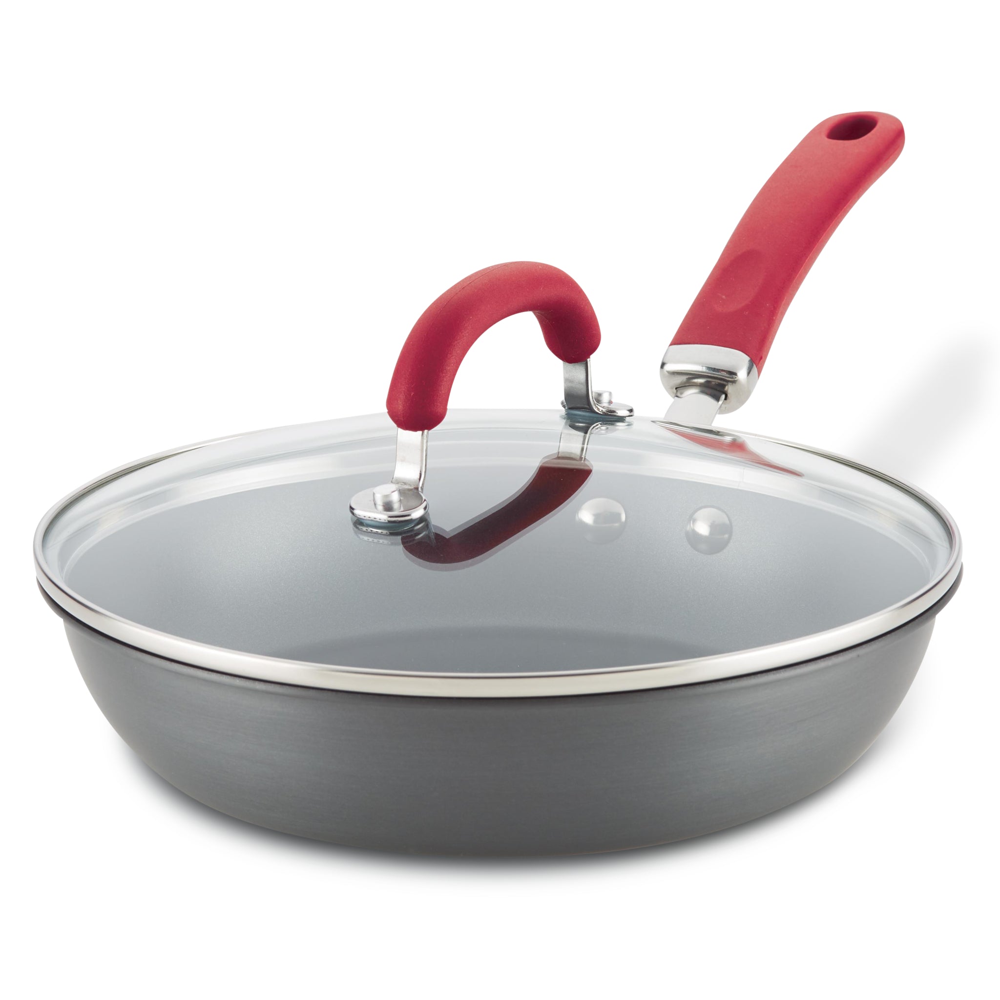 10.25-Inch Create Delicious Hard Anodized Nonstick Induction Covered Deep Frying Pan - Image 16