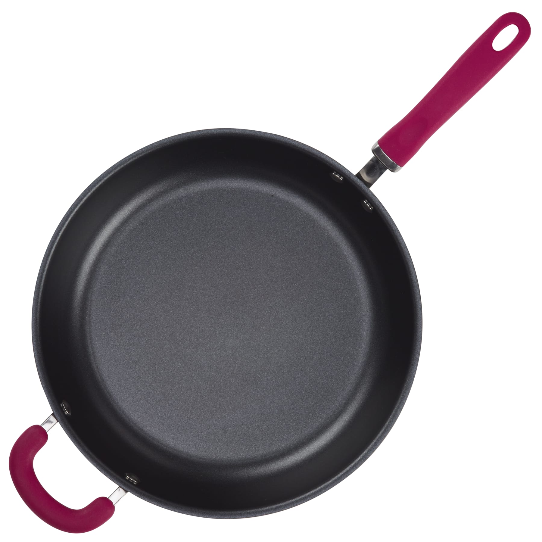 12.5-Inch Create Delicious Anodized Nonstick Induction Deep Frying Pan with Helper Handle - Image 3