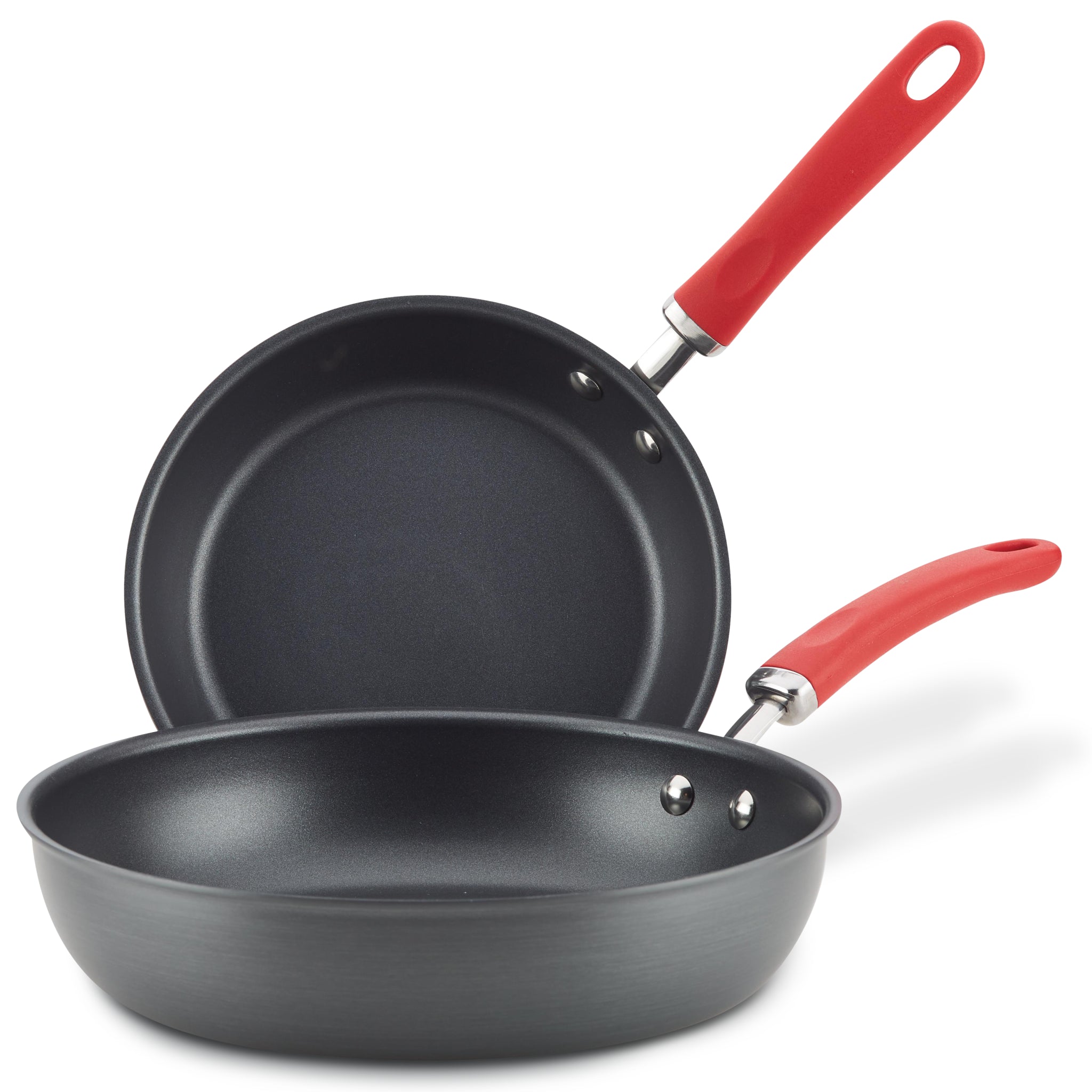 9.5-Inch and 11.75-Inch Create Delicious Hard Anodized Nonstick Induction Frying Pan Set - Image 2