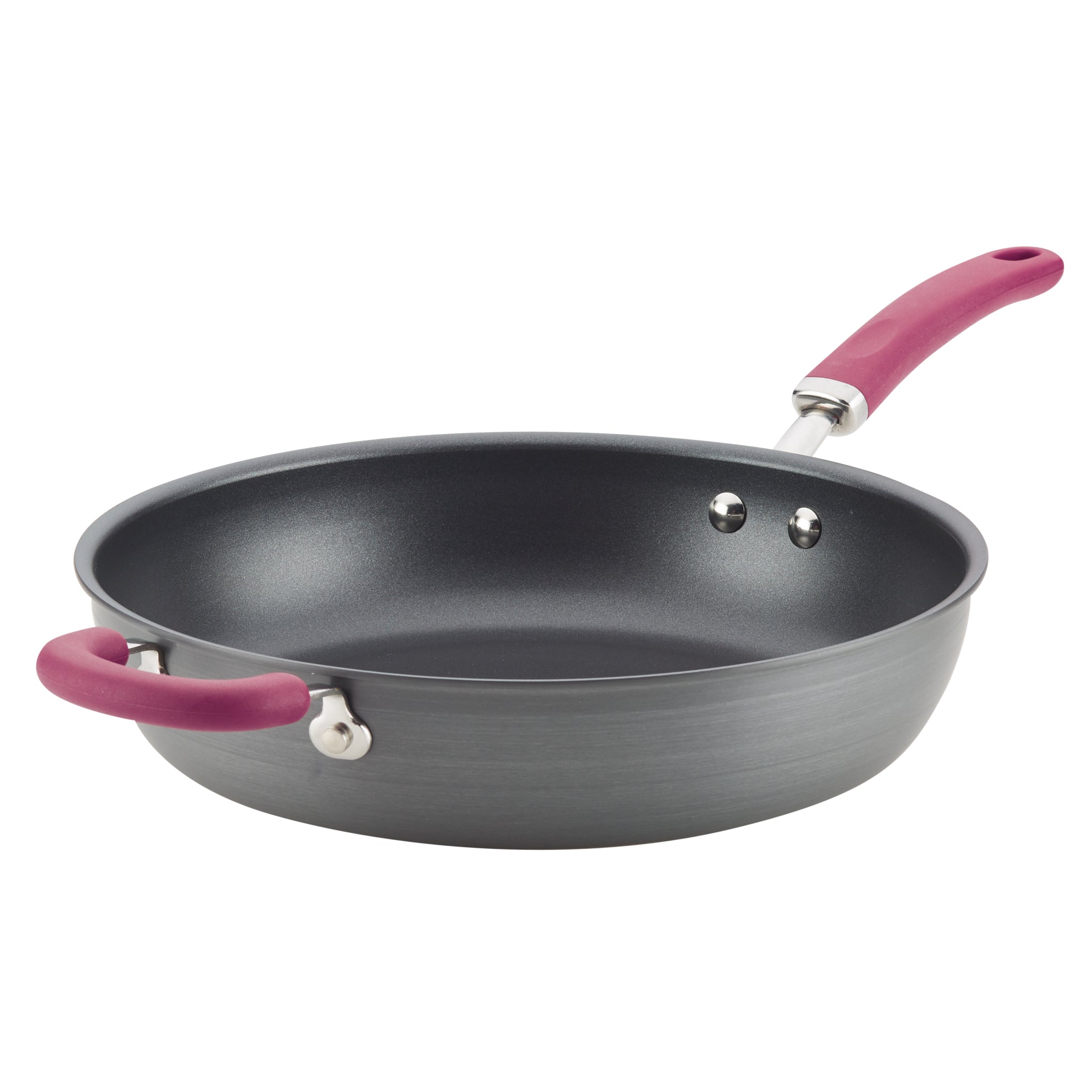 12.5-Inch Create Delicious Anodized Nonstick Induction Deep Frying Pan with Helper Handle - Image 14