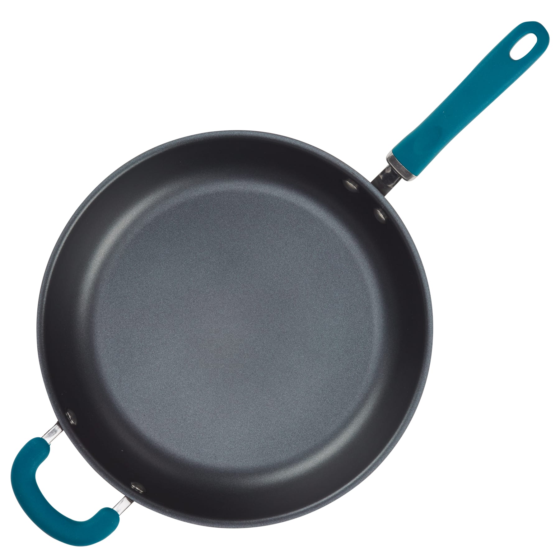 12.5-Inch Create Delicious Anodized Nonstick Induction Deep Frying Pan with Helper Handle - Image 5