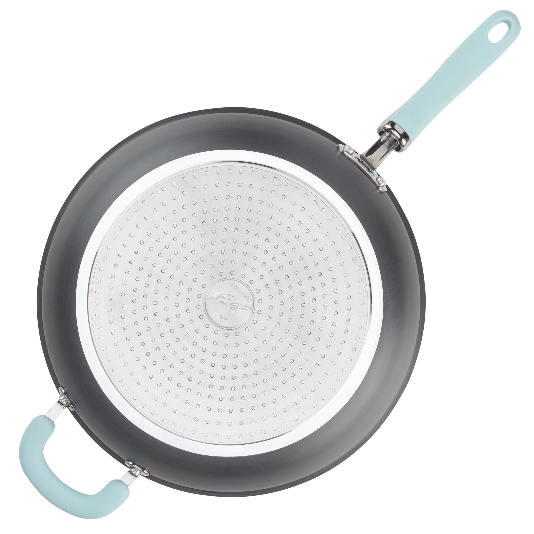 12.5-Inch Create Delicious Anodized Nonstick Induction Deep Frying Pan with Helper Handle - Image 11